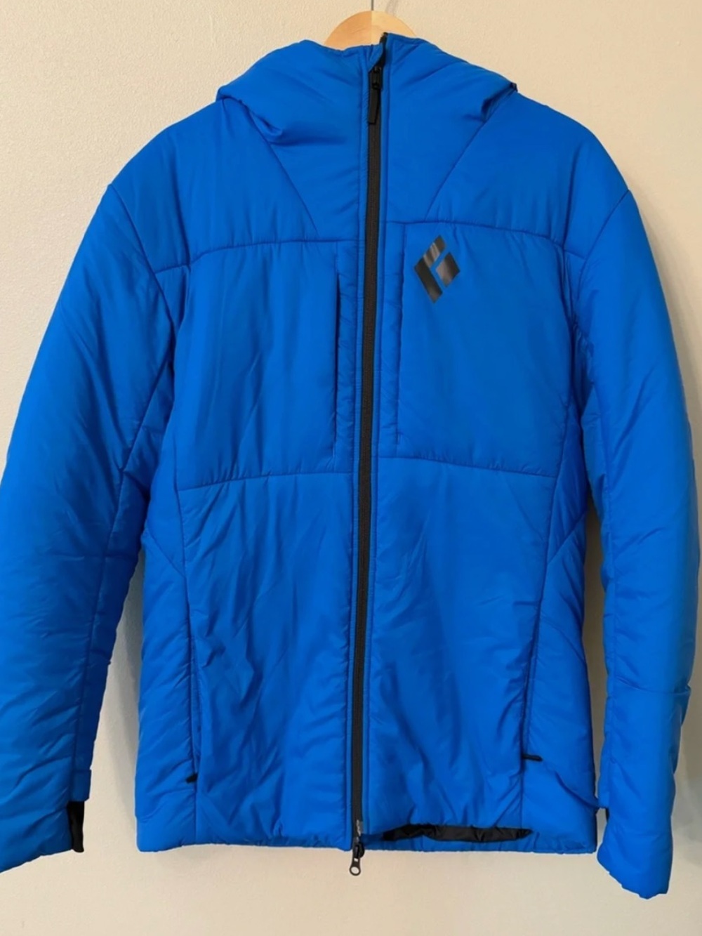 Black Diamond Stance Insulated Belay Parka Hooded Jacket Men’s S in Blue